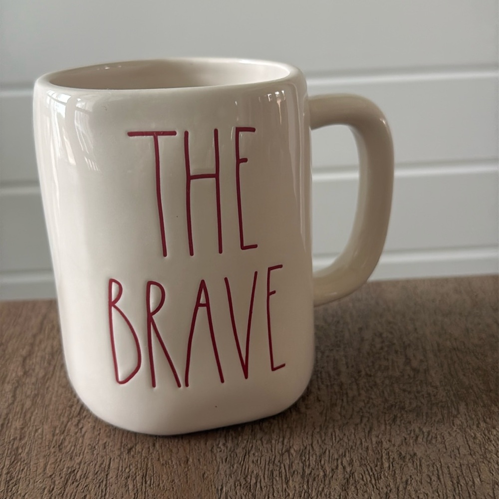Rae Dunn “The Brave” Double Sided Mug